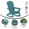 Flash Furniture Blue Adirondack Rocking Chair with Cupholder LE-HMP-1044-31-BL-GG - alternate 6